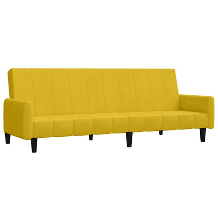 Bäddsoffa 2-sits gul sammet