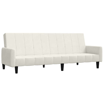 Bäddsoffa 2-sits gräddvit sammet