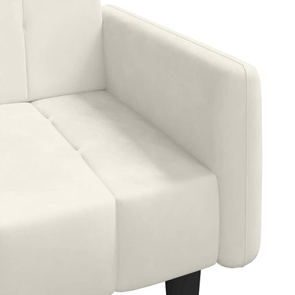Bäddsoffa 2-sits gräddvit sammet