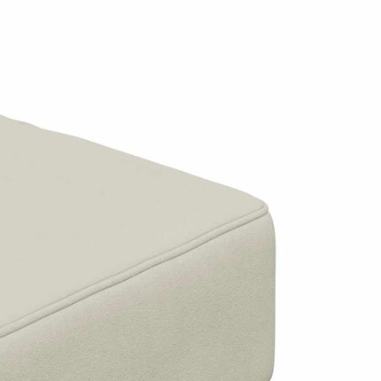 Bäddsoffa 2-sits med två kuddar gräddvit sammet