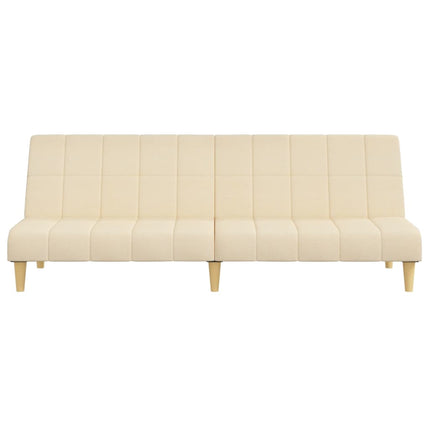 Bäddsoffa 2-sits gräddvit tyg