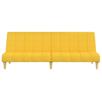 Bäddsoffa 2-sits gul tyg