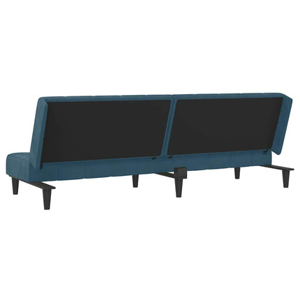 Bäddsoffa 2-sits blå sammet