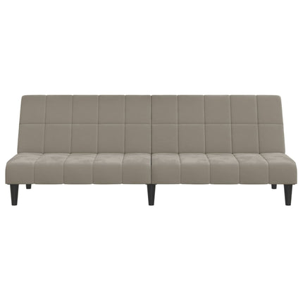 Bäddsoffa 2-sits ljusgrå sammet
