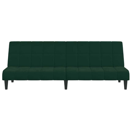 Bäddsoffa 2-sits mörkgrön sammet