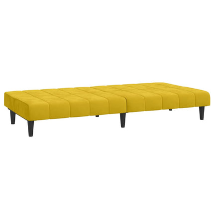 Bäddsoffa 2-sits gul sammet