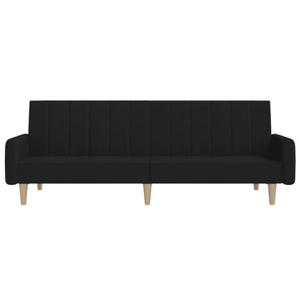 Bäddsoffa 2-sits svart tyg
