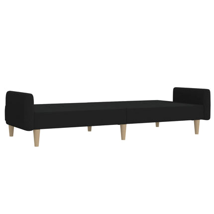 Bäddsoffa 2-sits svart tyg