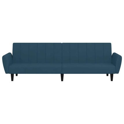Bäddsoffa 2-sits blå sammet