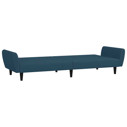 Bäddsoffa 2-sits blå sammet