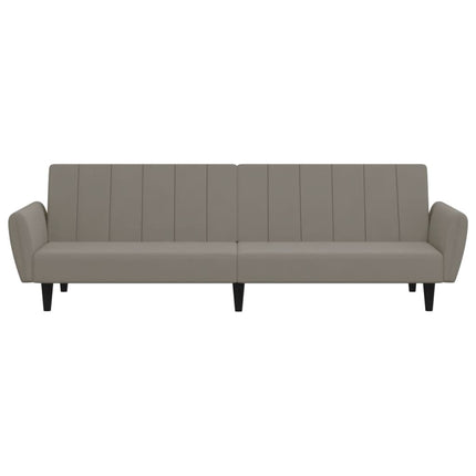 Bäddsoffa 2-sits ljusgrå sammet