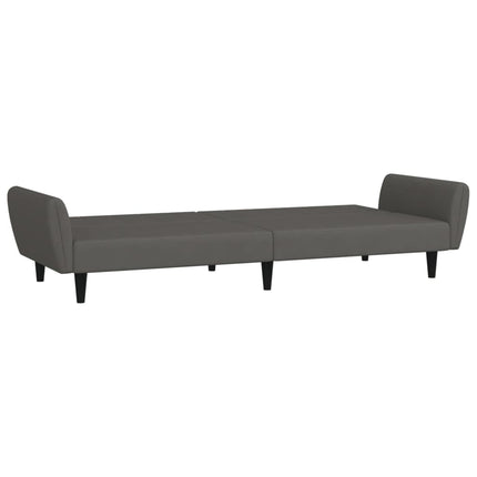 Bäddsoffa 2-sits mörkgrå sammet