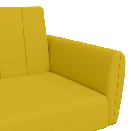 Bäddsoffa 2-sits gul sammet