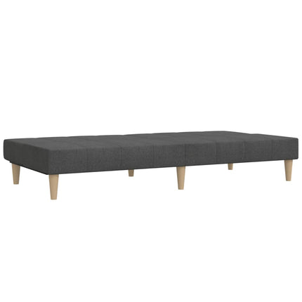 Bäddsoffa 2-sits mörkgrå tyg