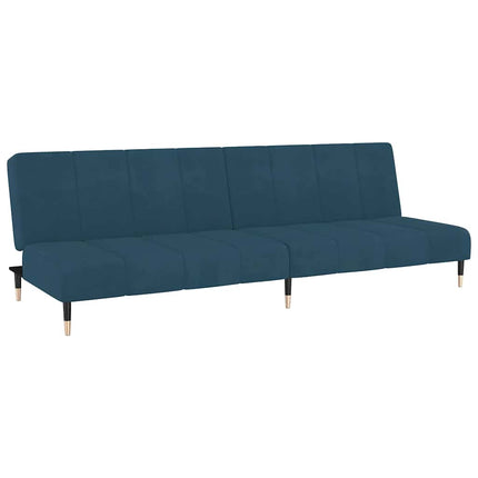 Bäddsoffa 2-sits blå sammet