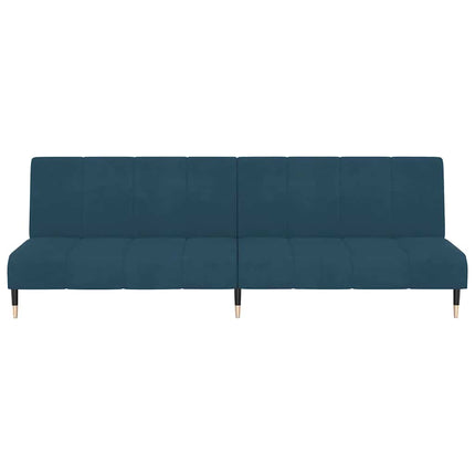 Bäddsoffa 2-sits blå sammet
