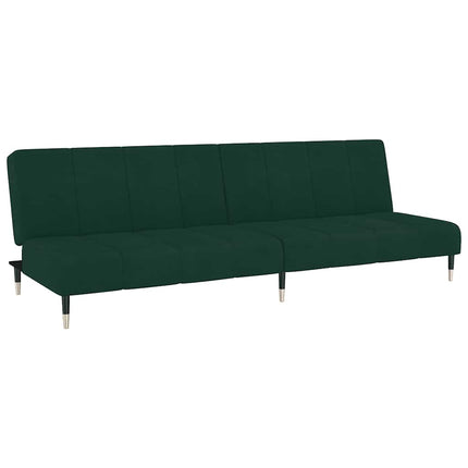 Bäddsoffa 2-sits mörkgrön sammet