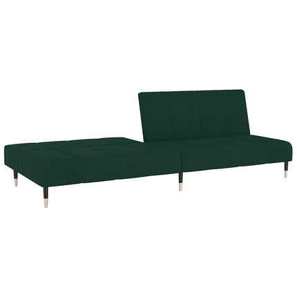 Bäddsoffa 2-sits mörkgrön sammet