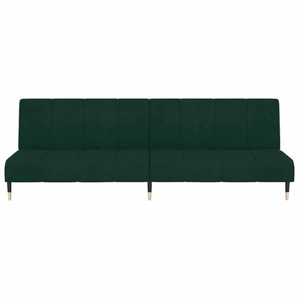Bäddsoffa 2-sits mörkgrön sammet