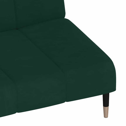 Bäddsoffa 2-sits mörkgrön sammet