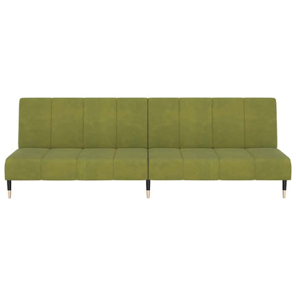 Bäddsoffa 2-sits ljusgrön sammet