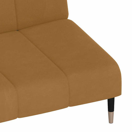 Bäddsoffa 2-sits brun sammet