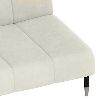 Bäddsoffa 2-sits gräddvit sammet