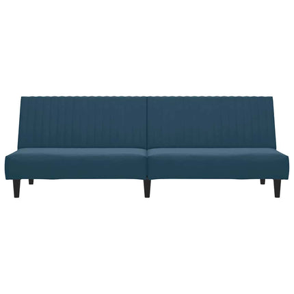 Bäddsoffa 2-sits blå sammet