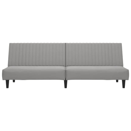 Bäddsoffa 2-sits ljusgrå sammet