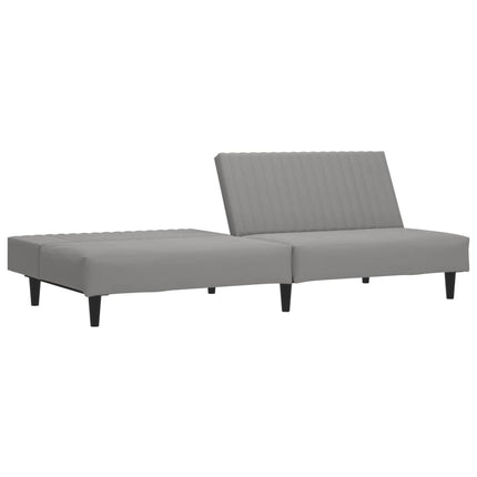 Bäddsoffa 2-sits ljusgrå sammet