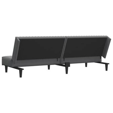 Bäddsoffa 2-sits mörkgrå sammet