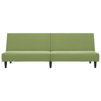 Bäddsoffa 2-sits ljusgrön sammet