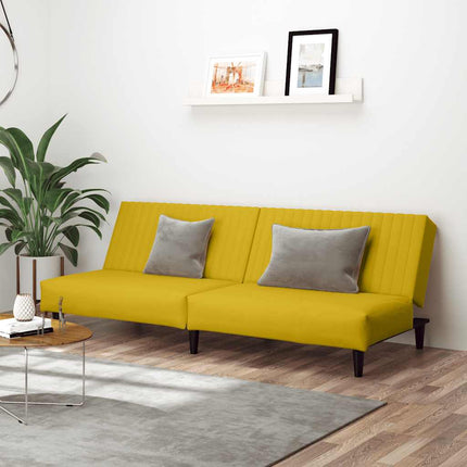 Bäddsoffa 2-sits gul sammet