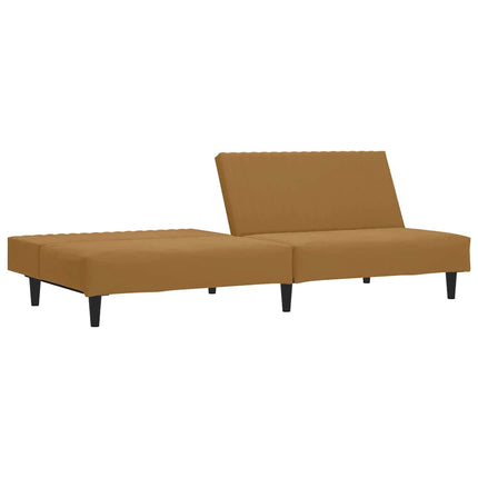 Bäddsoffa 2-sits brun sammet