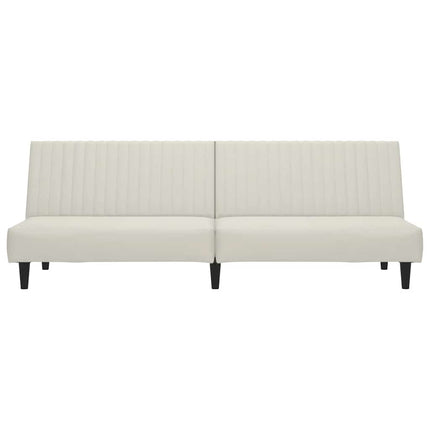 Bäddsoffa 2-sits gräddvit sammet