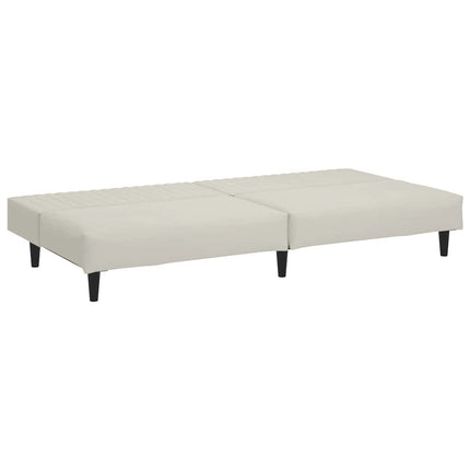 Bäddsoffa 2-sits gräddvit sammet