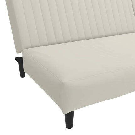 Bäddsoffa 2-sits gräddvit sammet
