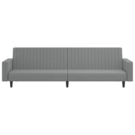Bäddsoffa 2-sits ljusgrå sammet