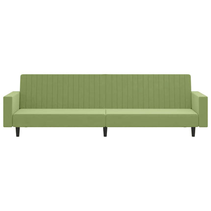 Bäddsoffa 2-sits ljusgrön sammet