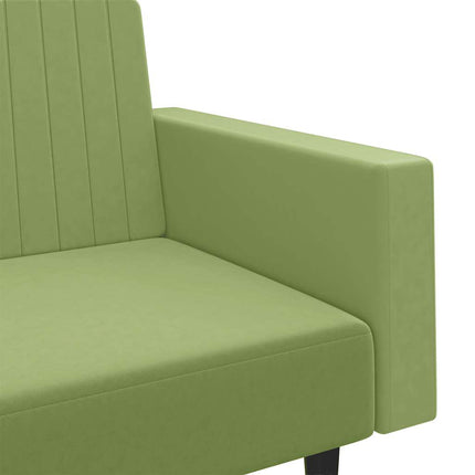 Bäddsoffa 2-sits ljusgrön sammet