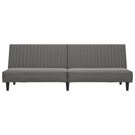 Bäddsoffa 2-sits grå konstläder
