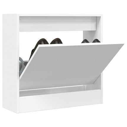 Skohylla vit 60x21x57 cm konstruerat trä