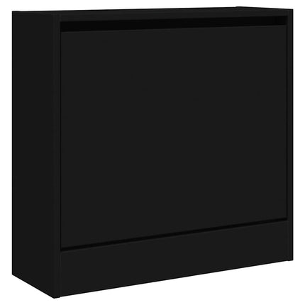 Skohylla svart 60x21x57 cm konstruerat trä