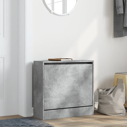 Skohylla betonggrå 60x21x57 cm konstruerat trä