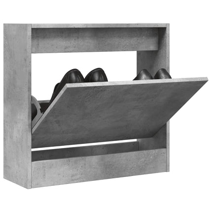 Skohylla betonggrå 60x21x57 cm konstruerat trä