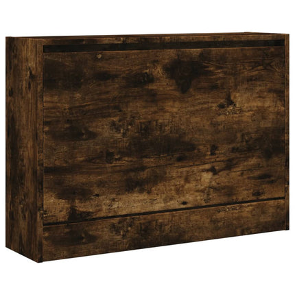 Skohylla rökfärgad ek 80x21x57 cm konstruerat trä
