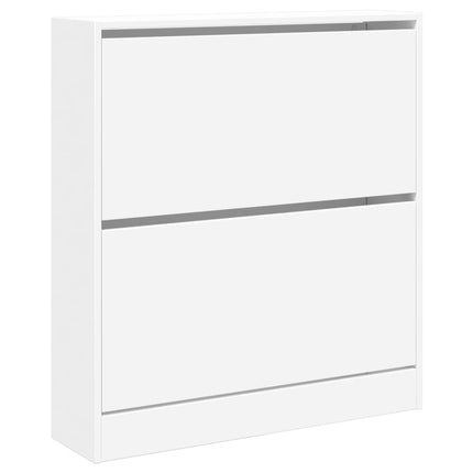 Skohylla vit 80x21x87,5 cm konstruerat trä
