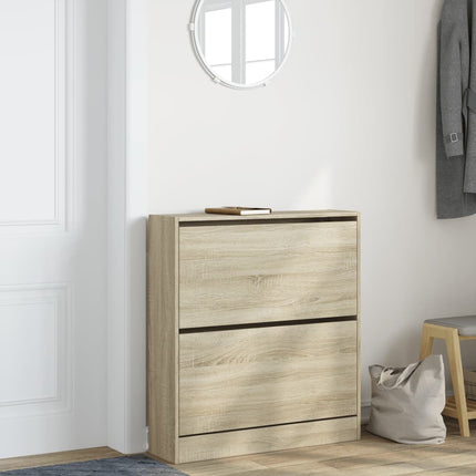 Skohylla sonoma-ek 80x21x87,5 cm konstruerat trä