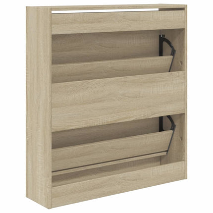Skohylla sonoma-ek 80x21x87,5 cm konstruerat trä