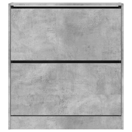 Skoskåp betonggrå 80x21x87,5 cm konstruerat trä